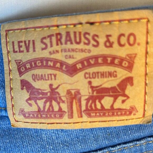 Levis 721 Jeans Wm's 29 Medium Blue High Rise Skinny Distressed Jeans - Picture 9 of 10